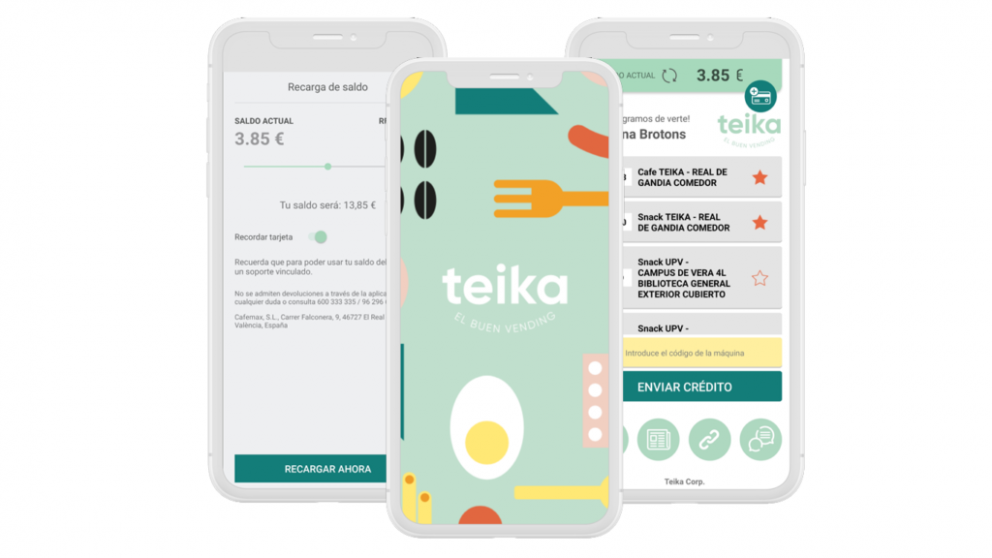 La app de Teika, la primera app de vending con pago por Bizum y ticket de compra