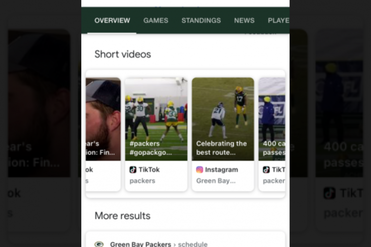 Google prueba el carrusel de «videos cortos» que muestra videos de TikTok e Instagram