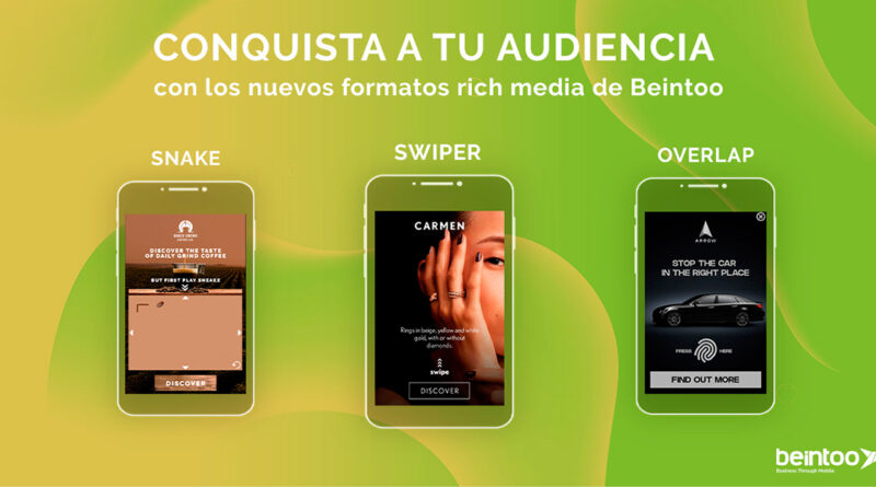13 nuevos formatos de mobile advertising desarrollados por Beintoo