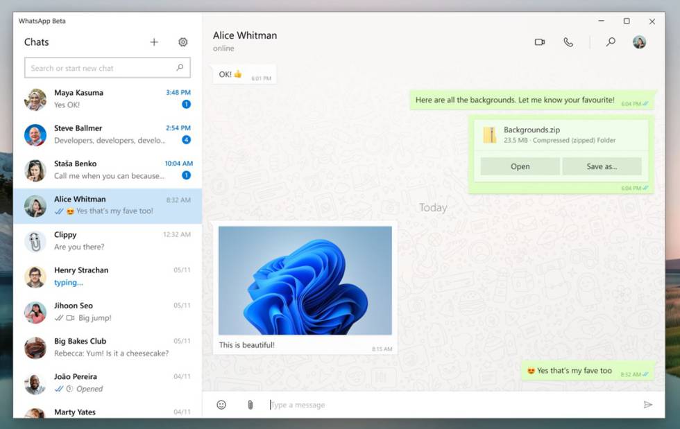Whatsapp prepara una nueva versión de su app para Windows 11. Te contamos cómo será