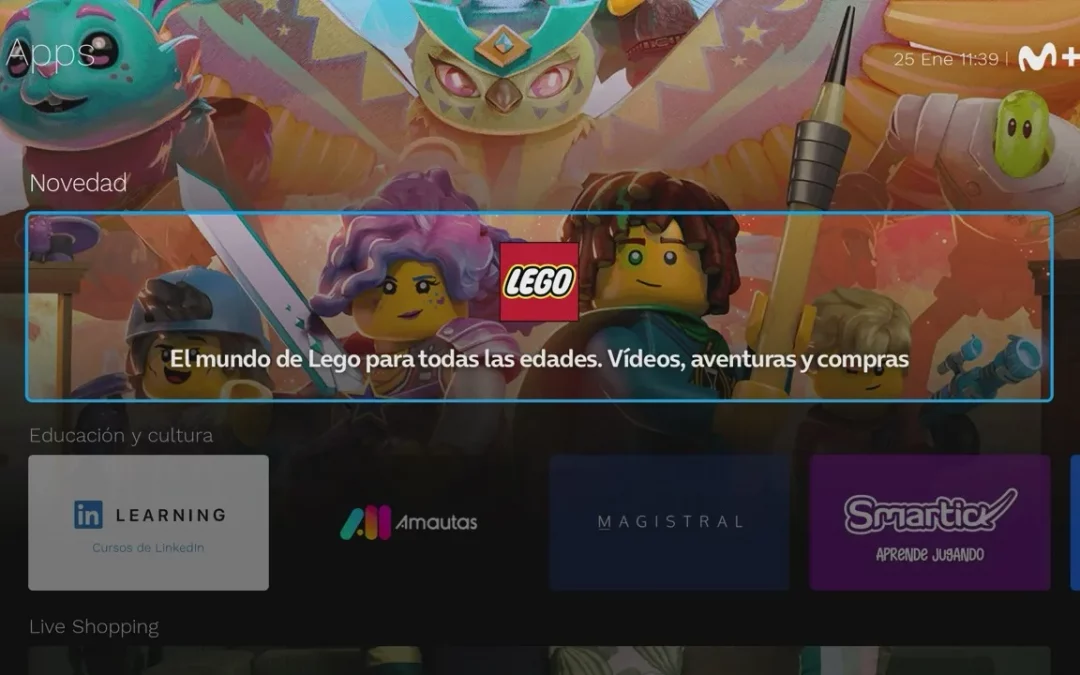 Movistar Plus+ incorpora la living app de LEGO® a su oferta de televisión