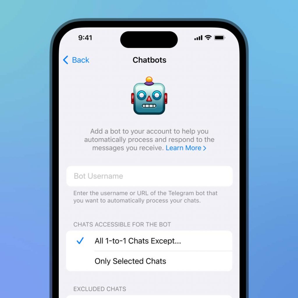 Telegram Business Chatbot enlaces mensajes