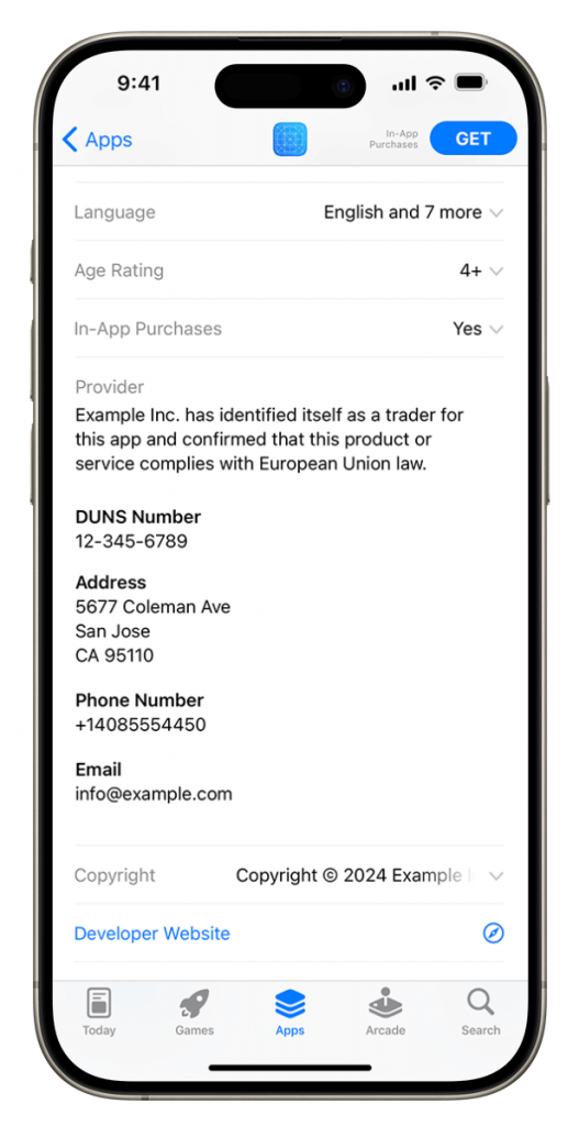 App Store en la UE mostrará la dirección y el teléfono de los desarrolladores. 