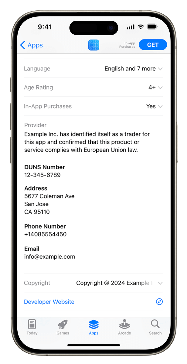 La App Store en la UE revelará datos de desarrolladores